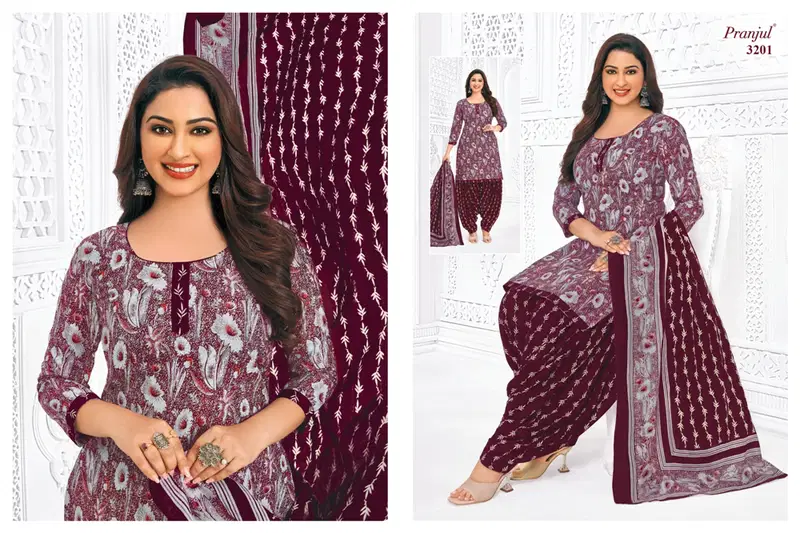 Priyanshi Vol 32 By Pranjul Printed Cotton Dress Material Wholesale Market In Surat
